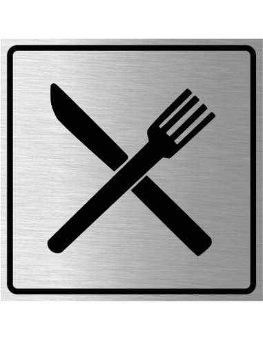 Restaurant bord, geborsteld aluminium