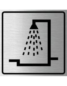 Douchebad bord, geborsteld aluminium