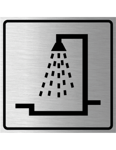 Douchebad bord, geborsteld aluminium