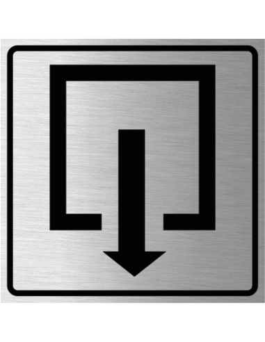 Uitgang bord, geborsteld aluminium