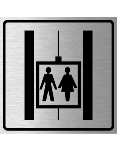 Lift bord, geborsteld aluminium, wit