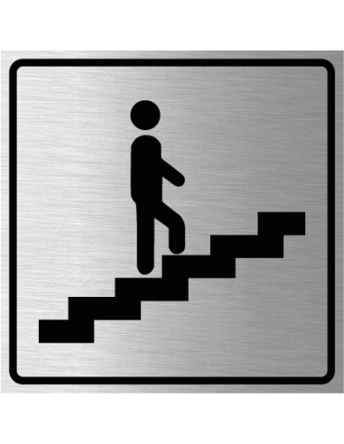 Trap omhoog, geborsteld aluminium