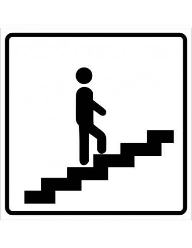 Trap omhoog sticker, wit zwart kopen?