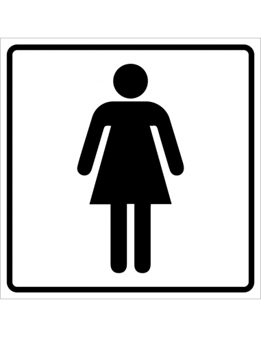 WC deur sticker dames, zelfklevende folie