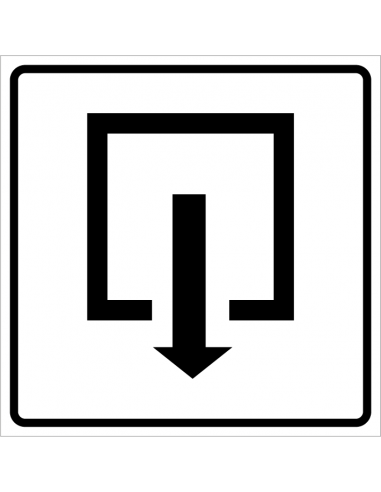 Uitgang sticker, wit zwart, vierkant, om uitgang aan te duiden