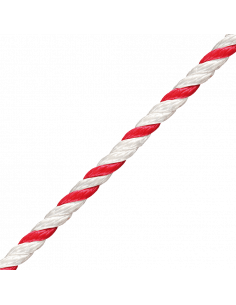 Seilflechter drijvend touw, rood wit, per meter