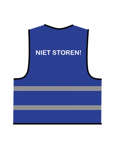 Niet storen hesje blauw