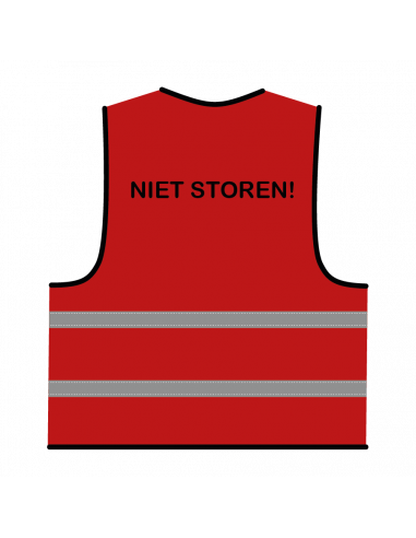 Niet storen hesje rood