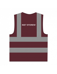 Niet storen hesje RWS bordeauxrood