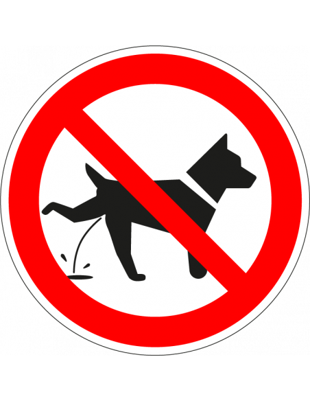 Bordje verboden te plassen voor honden