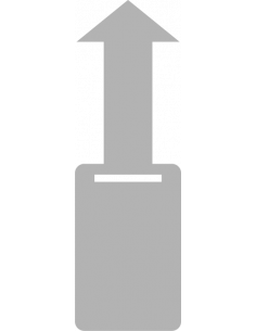 Label met sluiting, grijs, beschrijfbaar