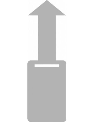 Label met sluiting, grijs, beschrijfbaar