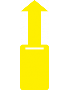 Label met sluiting, geel, beschrijfbaar