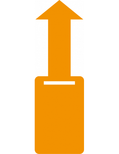 Label met sluiting, oranje, beschrijfbaar