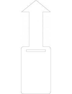 Label met sluiting, wit, beschrijfbaar