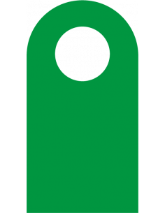 Label rond, groen, beschrijfbaar