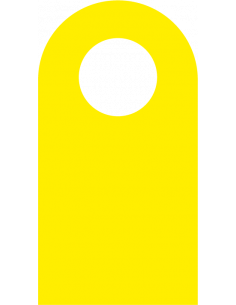Label rond beschrijfbaar geel 75 x 145 mm