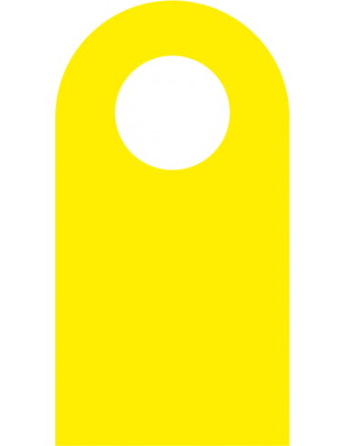 Label rond beschrijfbaar geel 75 x 145 mm
