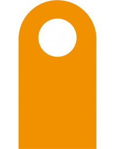 Label rond, oranje, beschrijfbaar