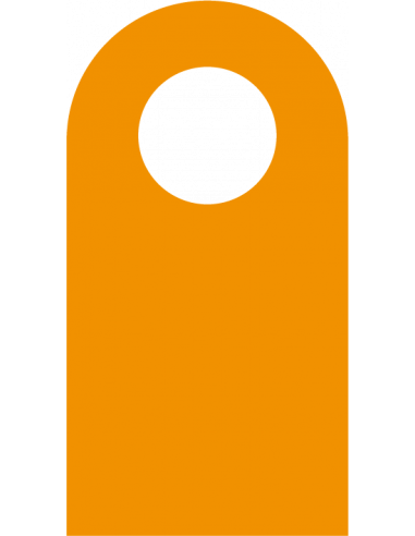 Label rond, oranje, beschrijfbaar