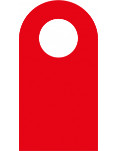 Label rond, rood, beschrijfbaar