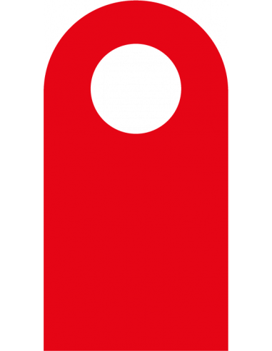 Label rond, rood, beschrijfbaar