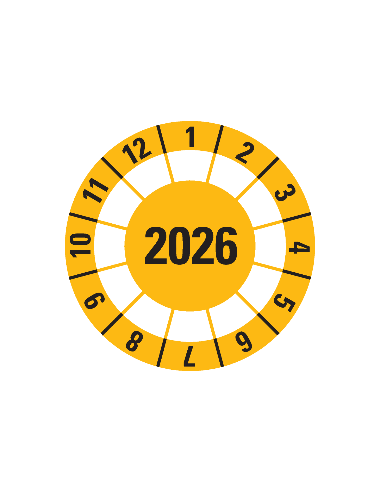 Jaarkeuringssticker, 40 mm, 10stuks per kaart
