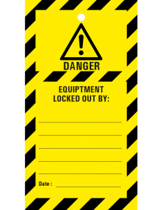 Equipment locked out by waarschuwingstag