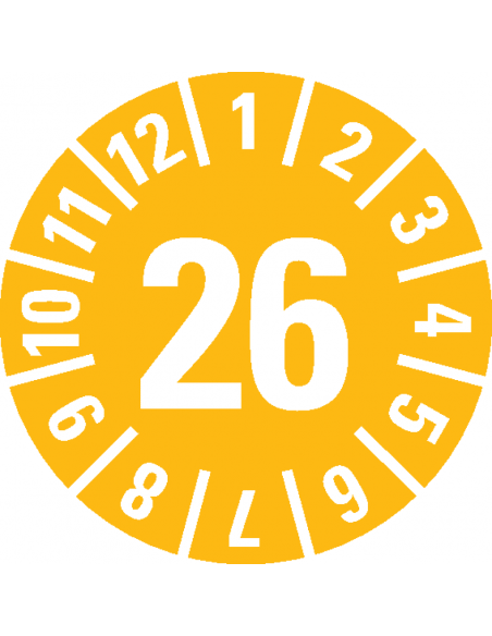 Keuringssticker met jaartal (anti-fraude dambordpatroon), vel