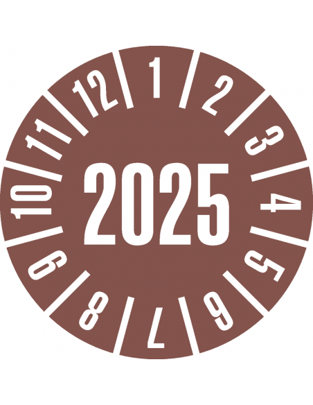 Keuringssticker met heel jaartal, boekje