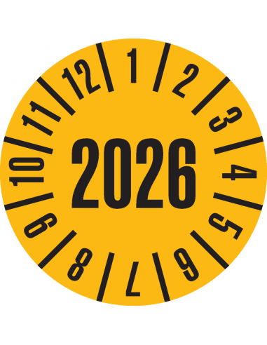 Keuringssticker met heel jaartal, boekje