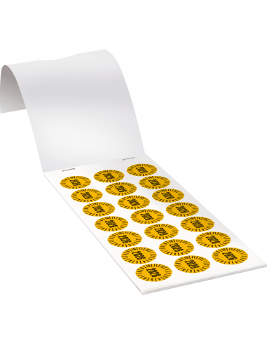 Keuringssticker met heel jaartal, boekje
