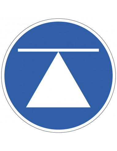 Centre of gravity gebodssticker, rond, pictogram zwaartepunt