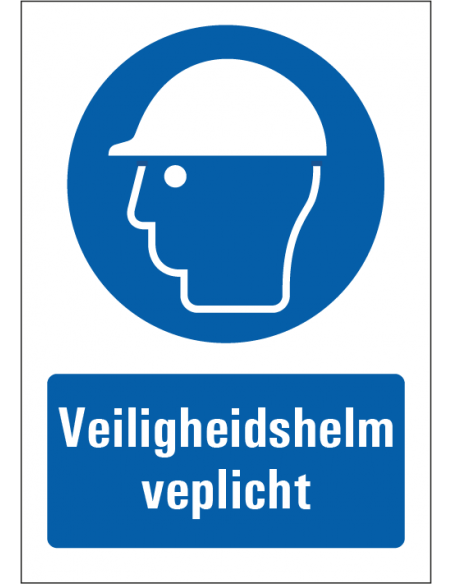 Veiligheidshelm verplicht bord met tekst kopen?