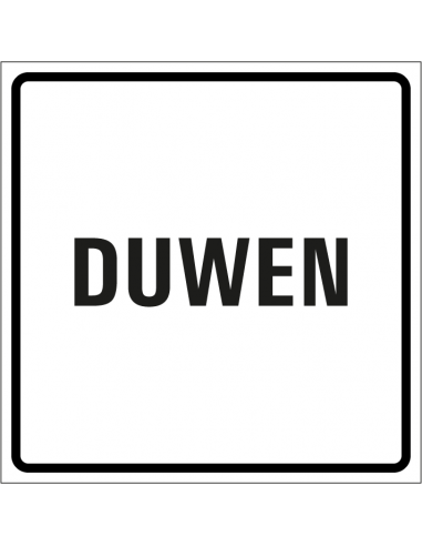 Duwen bord, kunststof, wit zwart, vierkant