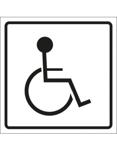 Rolstoel bordje, kunststof, wit, vierkant toilet, WC, gehandicapt