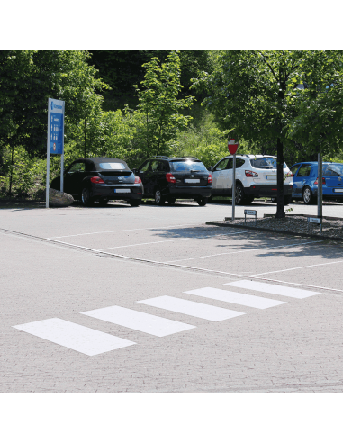 Thermoplastische markering zebrapad, 1000 x 500 mm, 5 stuks, wit