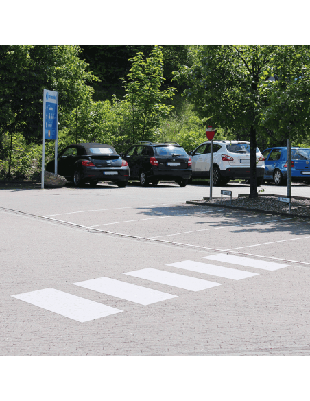 Thermoplastische markering zebrapad, 1000 x 500 mm, 5 stuks, wit