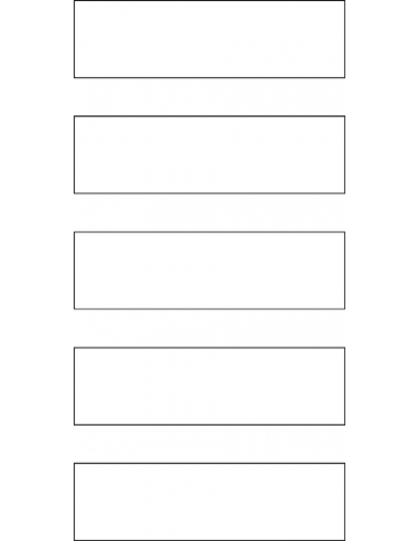 Thermoplastische markering zebrapad, 1000 x 500 mm, 5 stuks, wit