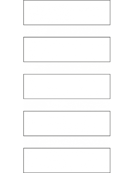 Thermoplastische markering zebrapad, 1000 x 500 mm, 5 stuks, wit