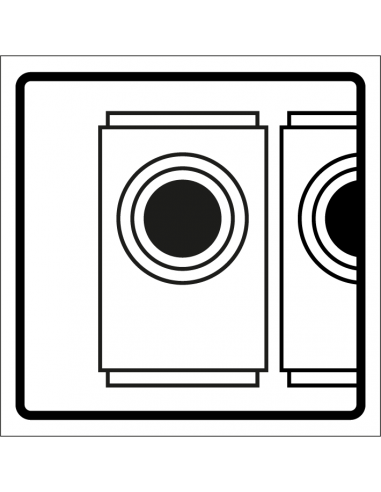 Wasserette bord, kunststof, wit zwart