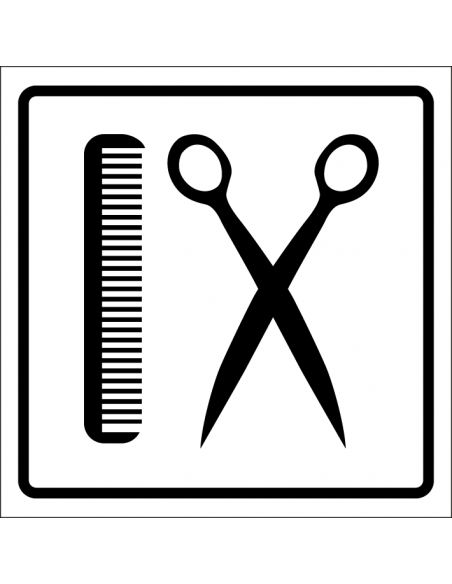 Kapsalon bord, kunststof, wit zwart, vierkant