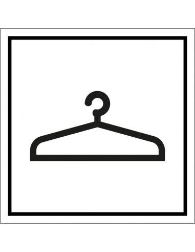 Kleedruimte bord, kunststof, wit zwart, vierkant