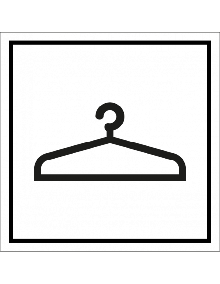 Kleedruimte bord, kunststof, wit zwart, vierkant