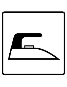 Strijkijzer bord, kunststof, wit zwart, vierkant