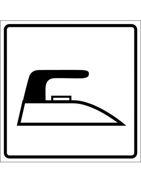 Strijkijzer bord, kunststof, wit zwart, vierkant