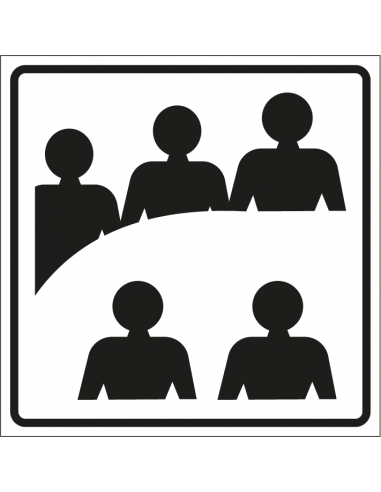 Leslokaal sticker, wit zwart