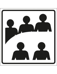 Leslokaal bord, kunststof, wit zwart