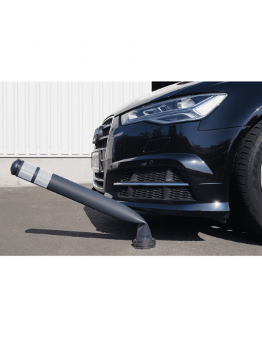 Flexibele stadspaal Kapa, antraciet aangereden door een auto