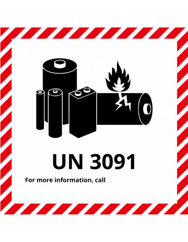 UN3091 sticker lithium-metal batterijen
